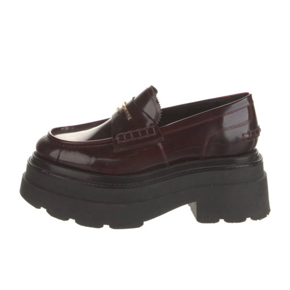 Alexander Wang Burgundy carter platform loafer in leather - Picture 3 of 3